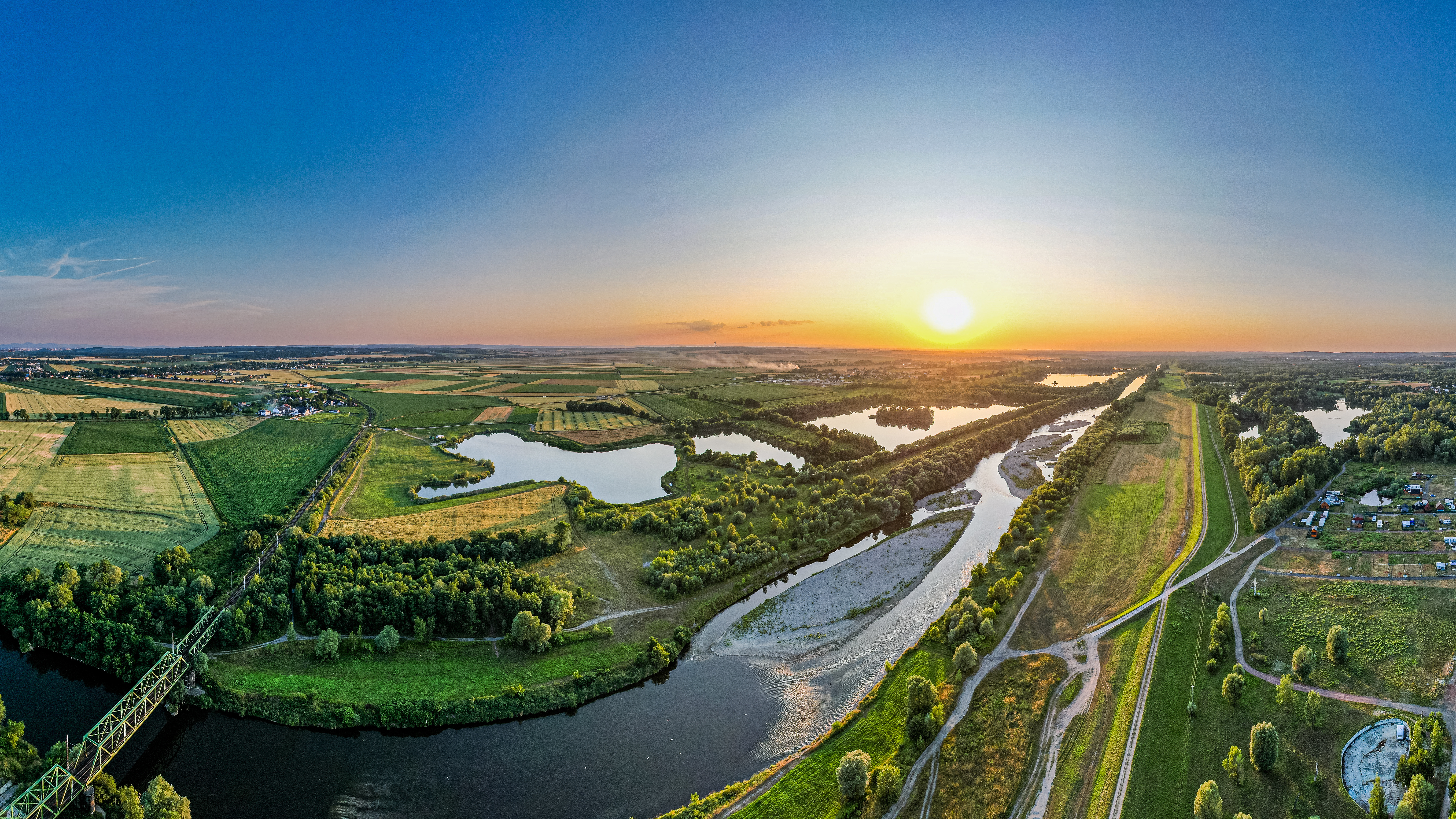 View on Odra River in Poland