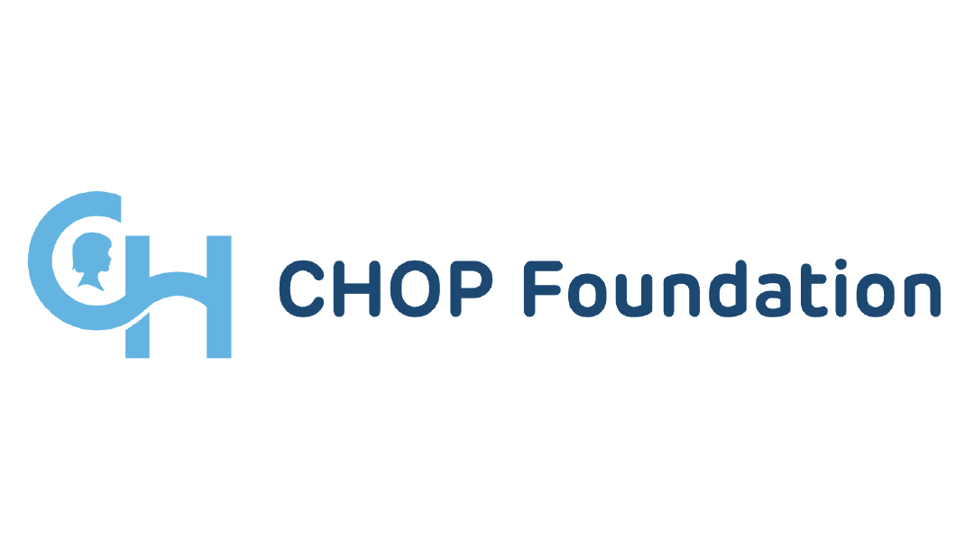 CHOP Foundation logo with stylized letters and profile silhouette.