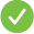 Green circle with a check mark inside.
